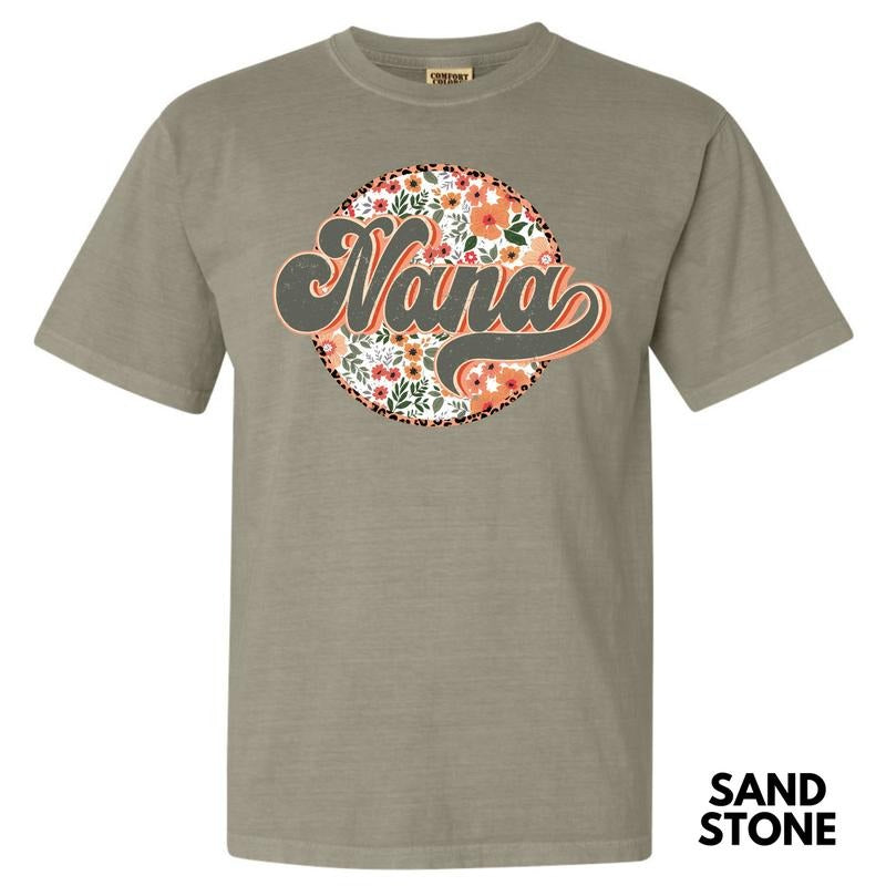 Nana Flower Mix Comfort Colors T-Shirt 'NLB'
