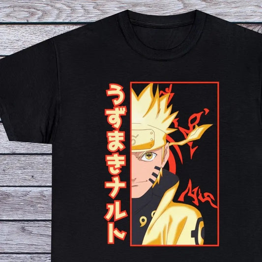 Naruto Uzumaki T Shirt Naruto Shippuden Tee 90s Anime Clothing Manga Japanese Unisex Full Size