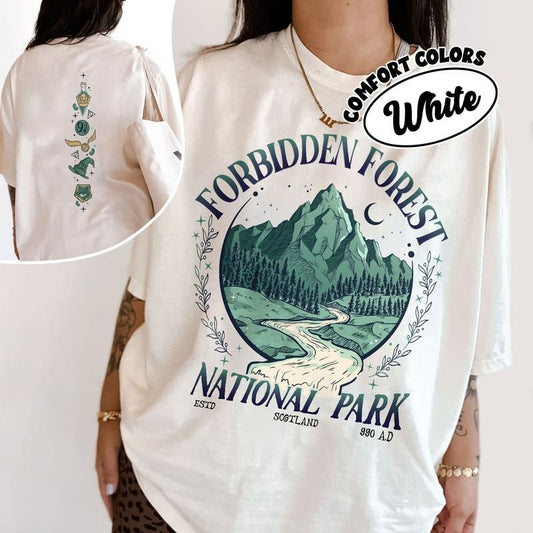 National Park Wizard Comfort Colors Shirt,  Forbidden Forest Shirts, HP Inspired T Shirt Wizarding World Tee, Bookish Gift for Fan  Womenswear