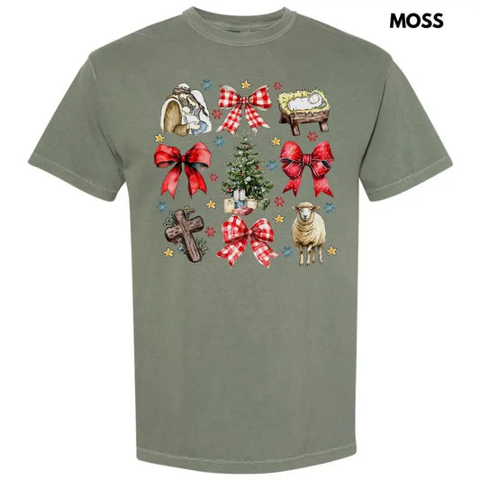 Nativity Coquette Collage Comfort Colors T-Shirt 'NLB'