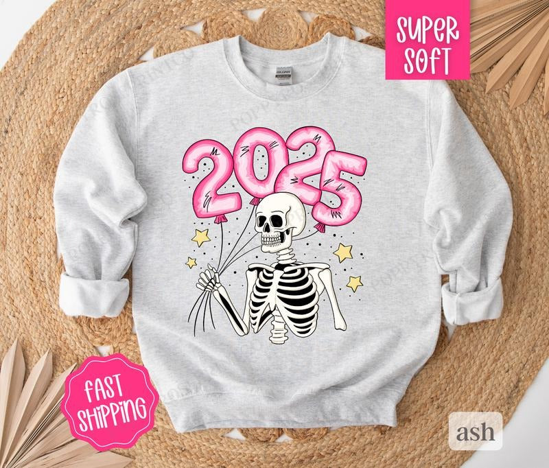 New Years Sweatshirt, NYE 2025 Sweater, Happy New Year Crewneck