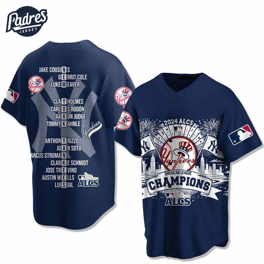 New York Yankees 2024 ALCS Champions MLB Baseball Jersey - Padres Jersey Oasis: Elevate Your Baseball Style Game