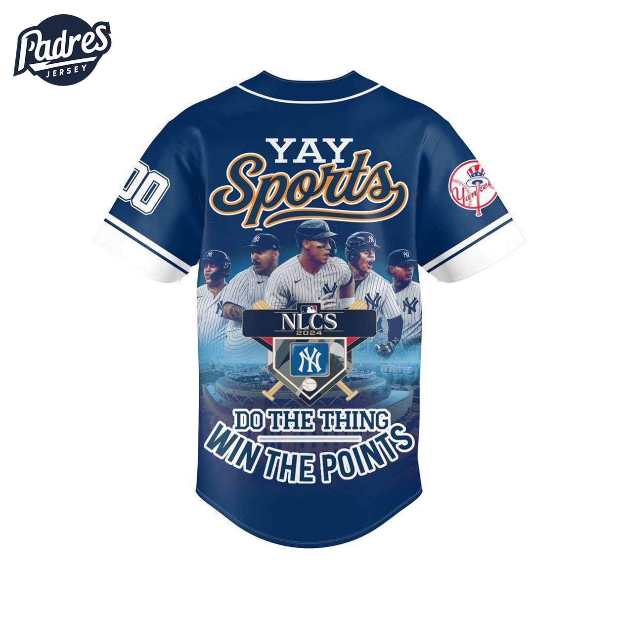 New York Yankees Yay Sports NLCS 2024 Custom Number Baseball Jersey - Padres Jersey Oasis: Elevate Your Baseball Style Game