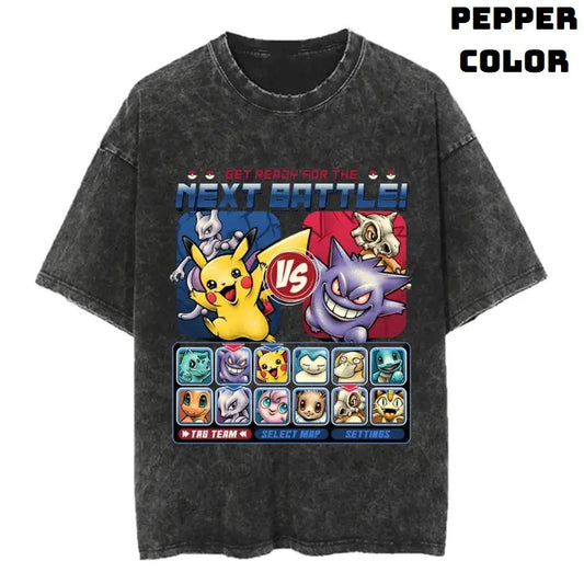 Next Battle Vintage Graphic Tees, Pokemon T-Shirt, Pokemon Shirts, Pokemon Stuff, Unisex Anime Manga Shirt Top Menswear Womenswear Streetwear