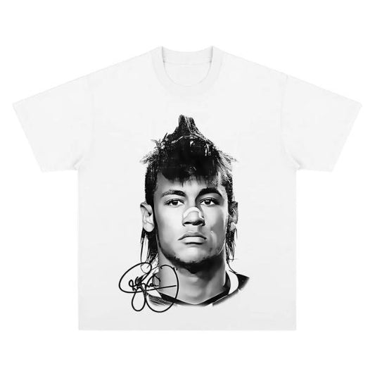 Neymar Stylish Hair  T-Shirt, Neymar Vintage Graphic Tees, Unisex Soccer Shirt, Sport Merch, Gift For Fan, Cotton comfort Menswear Womenswear Streetwear