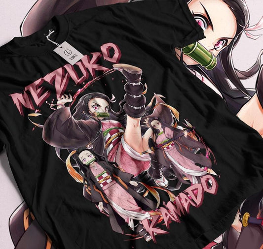 Nezuko Kamado Demon Slayer T-Shirt - Fierce Demon Form , Anime shirt, Japanese Anime, Birthday Gift Round Neck Cotton