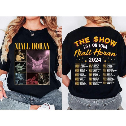 Niall Horan Tshirt, Niall Horan 2 Side Shirt, The Show Album Track List Shirt, Niall Horan Tour 2024 Sweatshirt