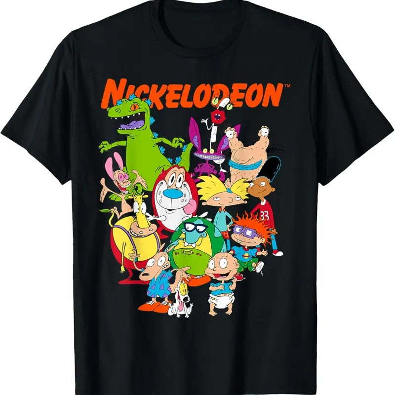 Nickelodeon Group Shot All Retro 90s Characters - Unisex And Inclusive - Multiple Colorways - Full Size Range