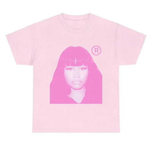Nickii Minajj Big Head T-Shirt Vintage Rapper Graphic Tee Rap Hip Hop Y2k Merch Men Women Fans Menswear