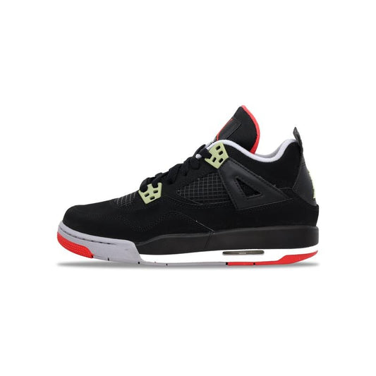 Nike Jordan 4 Retro Bred - Black Cement GS (408452-089) Grade School Size 3Y-7Y