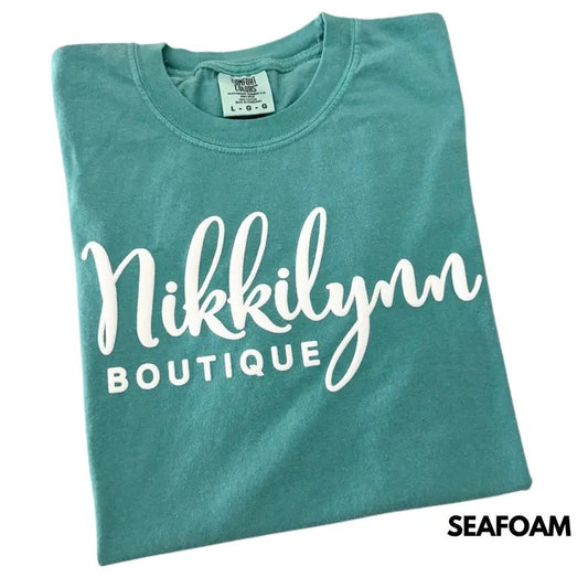 Nikkilynn White PUFF Comfort Colors T-Shirt 'NLB'
