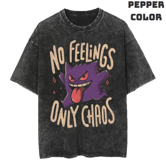 No Feelings, Only Chaos Vintage Graphic Tees, Gengar T-Shirt, Pokemon Shirts, Pokemon Stuff, Unisex Anime Manga Shirt Top Menswear Womenswear