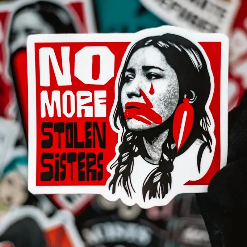 No More Stolen Sisters Stickers, #MMIW Decal, Say Her Name, I Wear Red for My Sisters sticker, Murdered Women Decal, Missing Women Decor, American Native