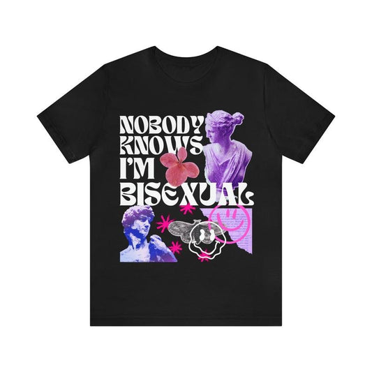Nobody Knows Im Bisexual T Shirt Hoodie Sweater Retro Bisexual Shirt Bisexual Pride Shirt Bi Pride Queer Shirt Funny Bisexual Trans Bisexual