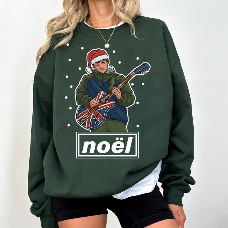 Noel Gallagher Christmas Jumper - Oasis Christmas Themed Sweatshirt for Music Fans