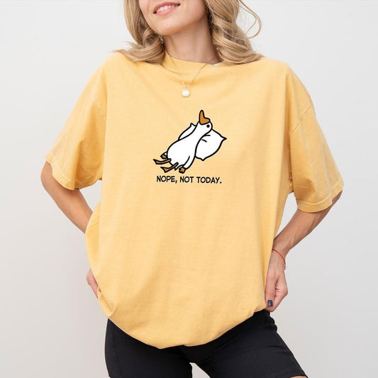 Nope Not Today Goose Shirt Comfort Colors, Funny Duck Graphic Tee, Retro Silliest Goose Tee, Meme Goose Bumps Tee, Funny Goose Tshirt for Women, Lazy Duck Shirt, Goose Club Shirt, Silly Tee, Oversized Women's Tops, Soft Cotton Fabric Casual Womenswear