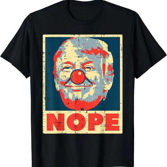 Nope Trump Clown Vintage Retro Impeach T-Shirt