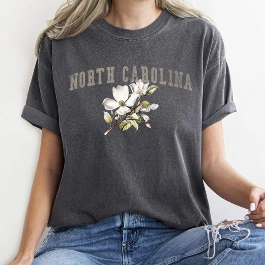 North Carolina State Flower Comfort Colors Tshirt, Women's
