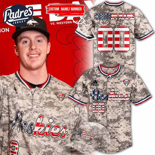 Northern Illinois Huskies Gameday Camo Baseball Jersey - Padres Jersey Oasis: Elevate Your Baseball Style Game