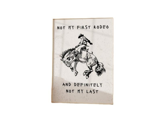 Not My First Rodeo Wall Art, Cute Western Retro Decor, Rodeo Cowboy Art, Coastal Cowgirl, Western Typography, Dorm Decor, Gifts For Her Wall Art Decor, Poster Prints No Frame, Dorm Room Decor, Art Posters, Gifts For Birthday Christmas Landscape Decoration