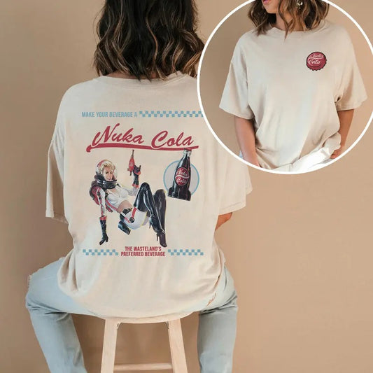 Nuka-Cola T-shirt, Retro Gaming Appeal, Oversize Shirt, Perfect Gift for Fans, Post-Apocalyptic, Fallout 4
