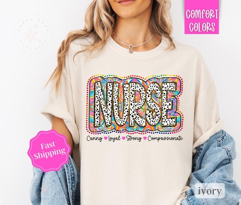 Nurse Shirt Comfort Colors, RN Shirt, Gift for Nurse Appreciation