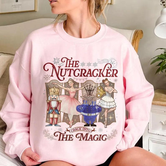 Nutcracker Christmas Shirt, Retro Ballet Sweatshirt, Holiday Hoodie, Sugar Plum Fairy Tee, Christmas Party Crewneck, Gift for Her