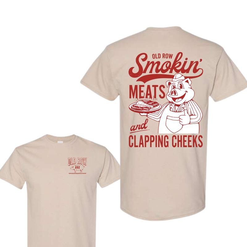 OLD ROW THE SMOKIN MEATS GRAPHIC 2 SIDES TSHIRT, UNISEX TSHIRT FOR MEN - S to 4XL