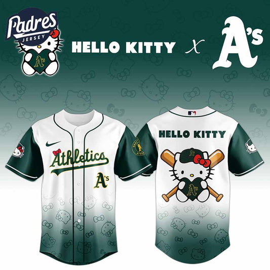 Oakland Athletics MLB x Hello Kitty Night Baseball Jersey Special - Padres Jersey Oasis: Elevate Your Baseball Style Game