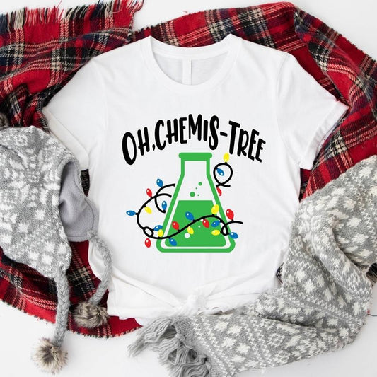 Oh Chemistree Shirt, Chemistry Christmas T-Shirt, Science Student X-mas Party Gift, Matching Chemistry Teachers Group Tee, Chemistry Lover Tee.