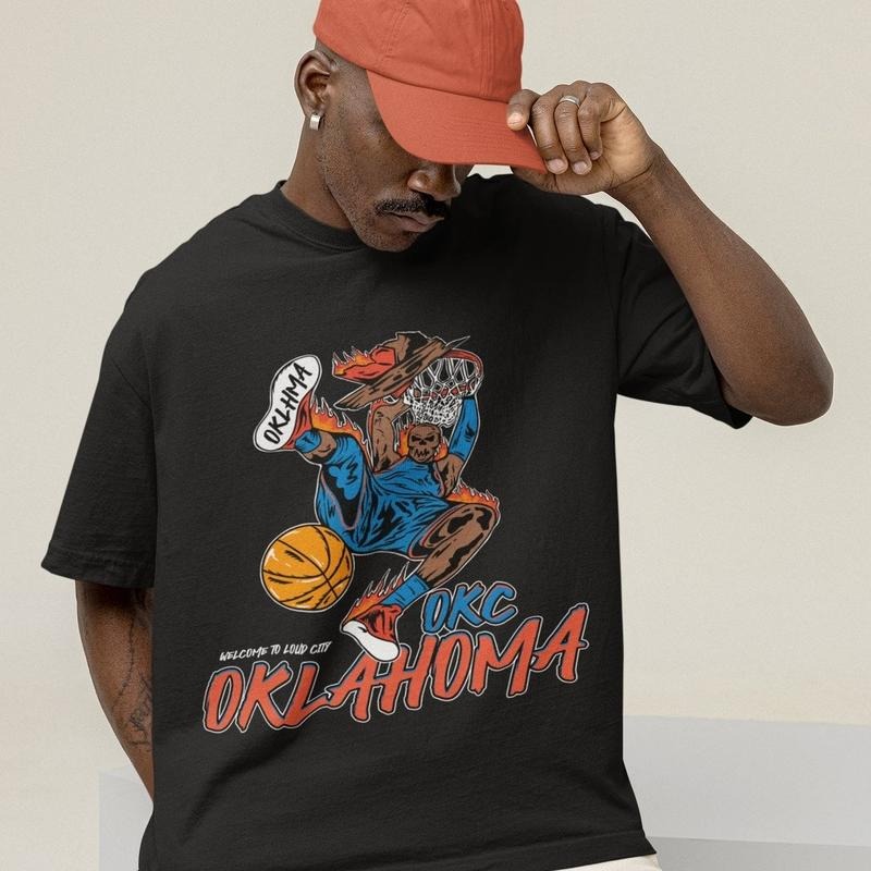 Oklahoma City Basketball T-Shirt, Vintage Oklahoma City Basketball Shirt, Unisex Oklahoma City Shirt, Retro Oklahoma Shirt, Graphic Oklahoma City Basketball T-Shirt Casual Clothing