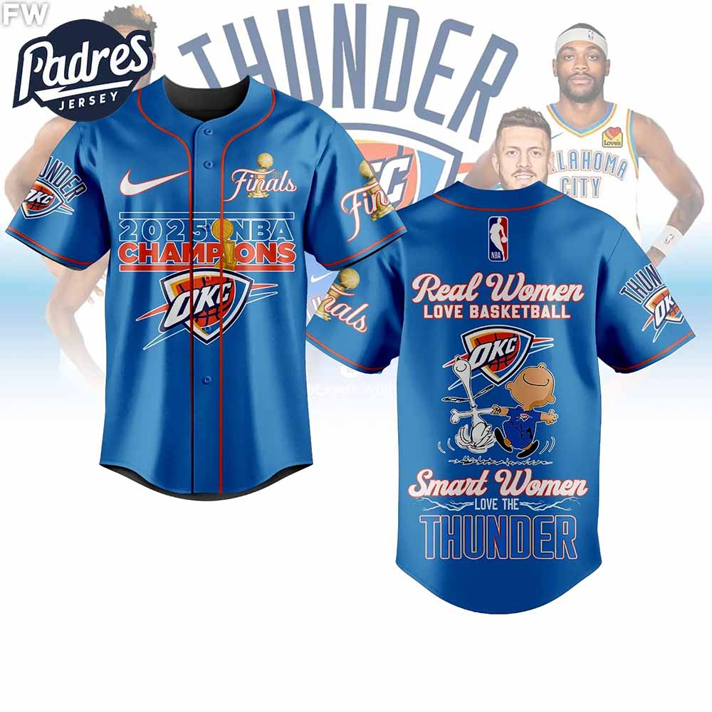 Oklahoma City Thunder NBA x Peanuts Personalized Baseball Jersey For Fans - Padres Jersey Oasis: Elevate Your Baseball Style Game