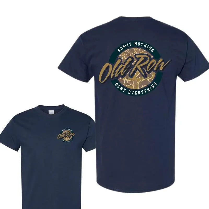 Old Row 80s Camo Circle Pocket T-Shirt, Women's Clothing Comfort retro