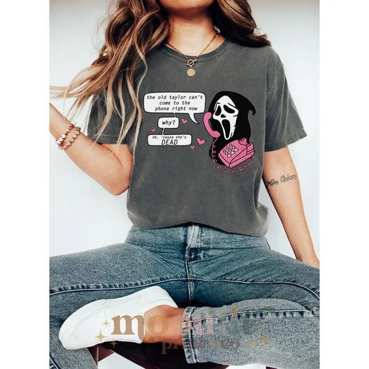 Old Taylor Can't Come To The Phone Sweatshirt Spooky Hoodie Ghost Face Shirt, No You Hang Up Halloween Shirt, Halloween Era Shirt