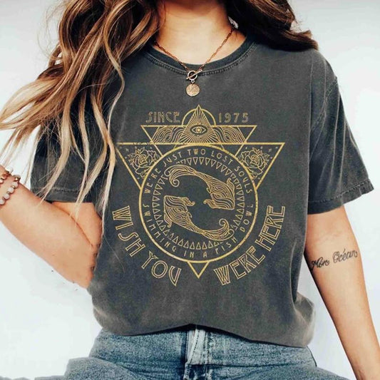 Oldd School Band Tee, Pinkk Band shirt retro band shirt, wish you were here Shirt, Rock Festival tee, graphic vintage,menswear streetwear top crewneck