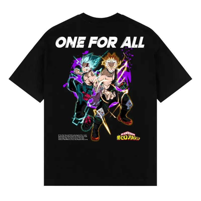 One For All - My Hero Academia Graphic Tee, Game Shirt, Anime Shirt, Manga Shirt