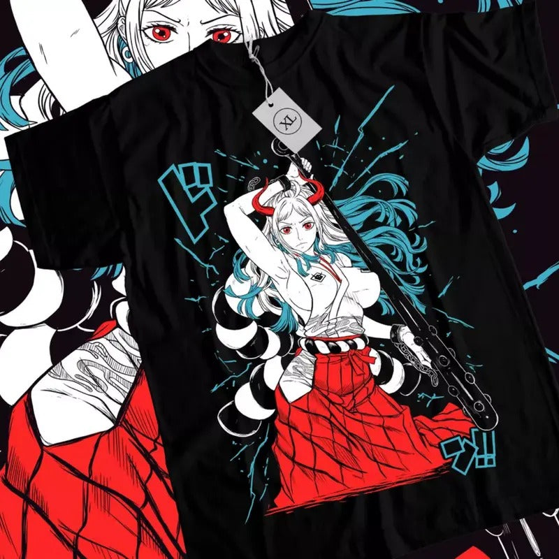 One Piece Anime T-Shirt & Sweatshirt, Yamato OP Graphic Tee, Anime Manga Lover Gifts Ball Cotton