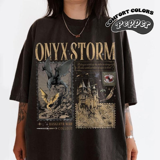 Onyx Storm T-Shirt | Fourth Wing Series Shirt | Dragon Rider | Bookish Tee Gift For Book Lover | Fantasy Book