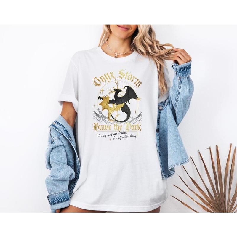 Onyx Storm T-Shirt, Fourth Wing Shirt, Dragon Rider Shirt, Bookish Tee, Gift For Book Lover, Fantasy Book Shirt, Fourth Wing