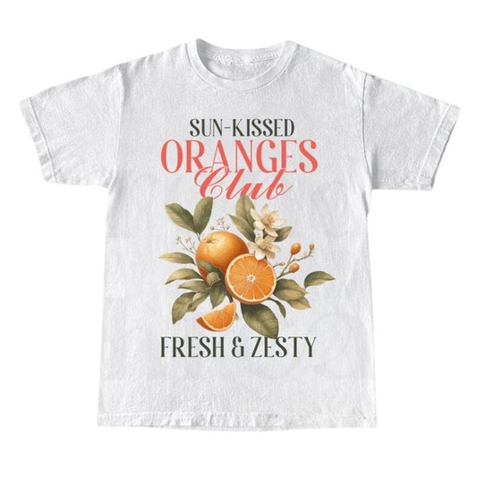 Orange Shirt Art Graphic Tee, Fruit Shirt Pastel Orange Shirt, Foodie Gift for Her Graphic Shirt, Aesthetic Fruit Shirt Boho Graphic tees Women