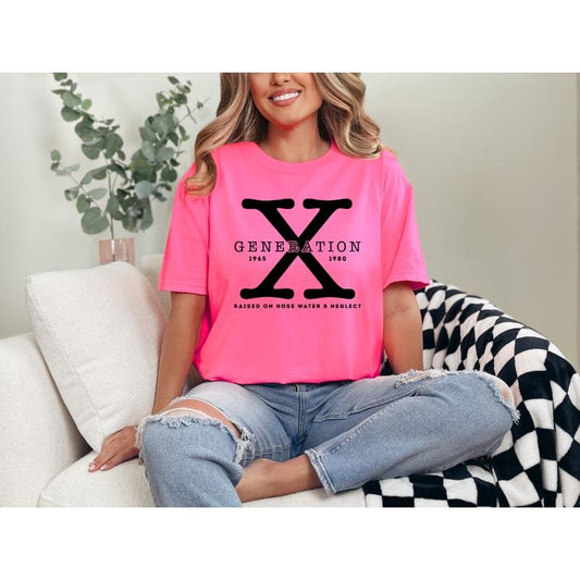 Orca ~ GEN X ~ Generation X ~ Comfort Colors Women T-shirts ~ Unisex Sizes ~ Small - 4XL Casual Comfortable Womenswear