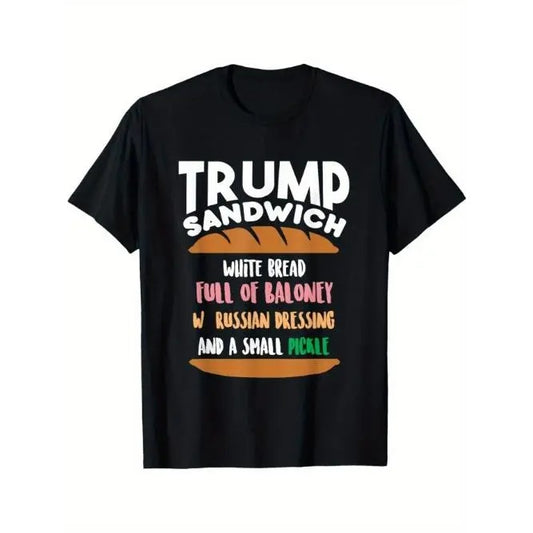 Outdoor men's T-shirt, comfortable and breathable, funny Trump trend cotton top short sleeve, street style short sleeve T-shirt, comfortable fit men's T-shirt, everything goes with it Made in USA
