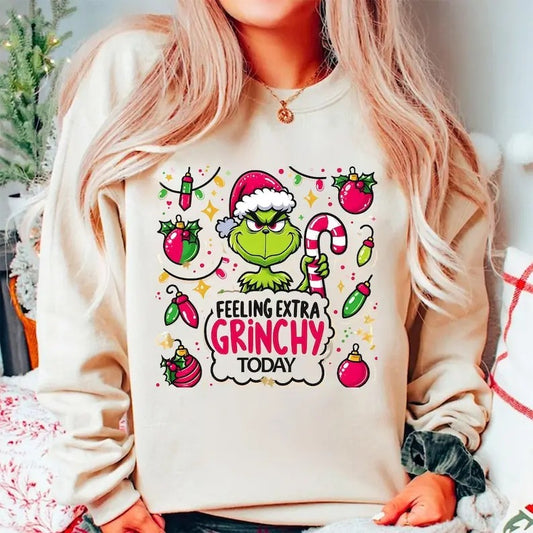 Oversized Christmas Hoodie, Grinc Christmas Hoodie, Retro Christmas Hoodie, Christmas Shirt Hoodie