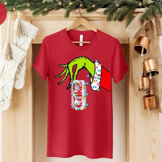 Oversized G!nchmas Hand Holding Diet Coke Sweatshirt Happy G!nchmasmas Shirt Funny Christmas Sweater Diet Coke Christmas Hoodie G!nchmas Gift