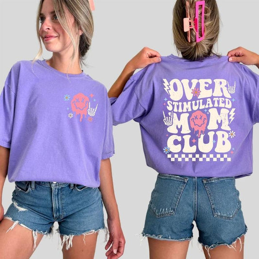 Overstimulated Moms Club Shirt, Retro Mama T-shirt, Distressed Mama Shirt, Shirt For Women, T-shirt Gift For Mom, Mother's Day Gifts, Funny Mom Shirt