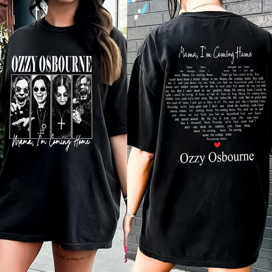 Ozzy Osbourne Mama I'm Coming Home Memorial Shirt, Prince of Darkness Digital Shirt, Gothic Rock Legend Shirt, Black Sabbath Shirt tank Shirt, Vintage Rock Band Tee, Retro Music Shirt, Ozzy Osbourne Graphic Tee Gifts