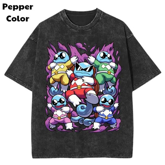 P Ranger Vintage Tee, Squirtle T-Shirt, Pokemon Tee, Anime Shirt, Animation Graphic Tees, Gym Shirt, Unisex T-Shirt