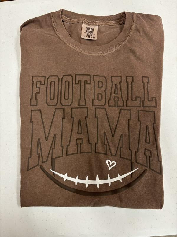 PUFF Football Mama Print Comfort Colors T-Shirt
