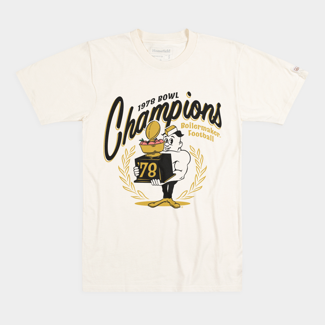 Purdue Football 1978 Peach Bowl Champions Tee Style001