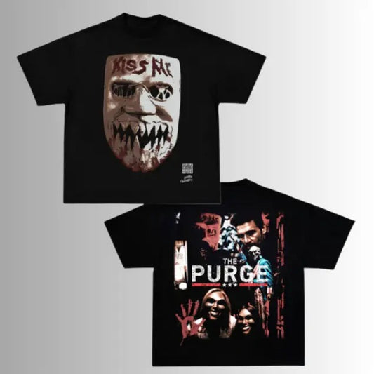 PURGE Tee, Vintage PURGE Graphic T-Shirt, Halloween Shirt, Movie Shirt, Horror Film Merch, Y2k, Unisex T-Shirt, Gift For Men Women Menswear Top Underwear Tshirt Streetwear